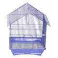 Yml Group YML Group A1114MPUR 11 x 9 x 16 in. House Top Style Small Parakeet Cage; Purple A1114MPUR